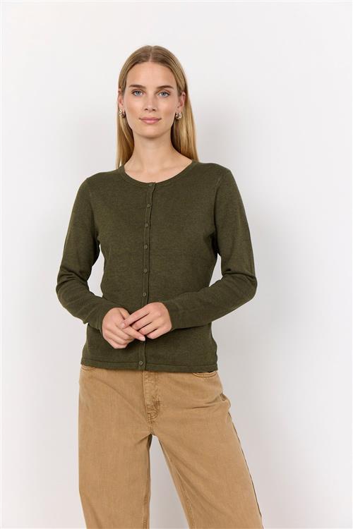 soyaconcept Scdollie 446 Kvinde 97750 Olive Melange Cardigans Str S - Nylon hos Magasin