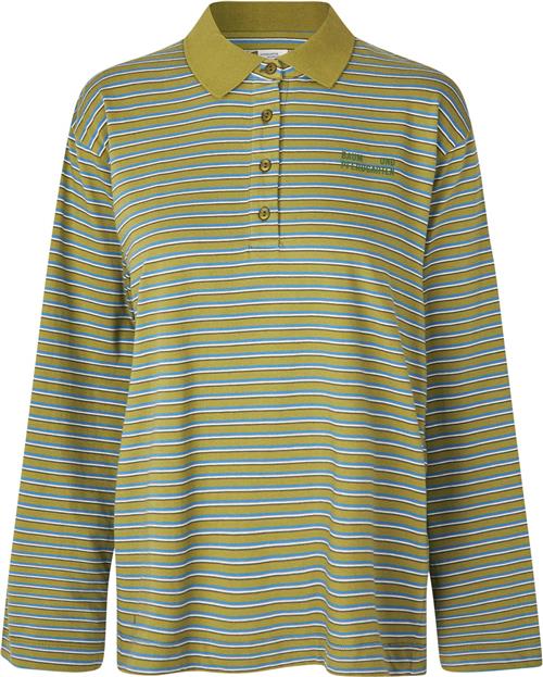 Baum und Pferdgarten Jeanni Kvinde Green Polo Stripe Toppe Str XS - hos Magasin