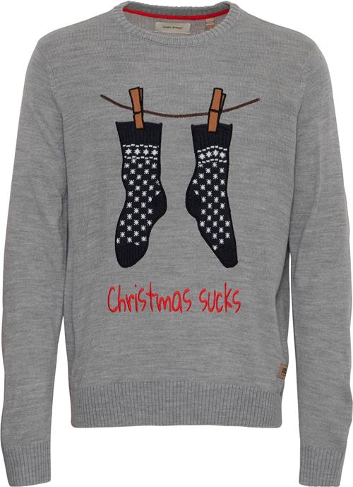 Blend Christmas Pullover Mand Stone Mix Sweatshirts Str L - hos Magasin