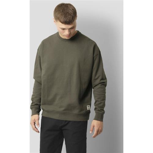 Fat Moose Nelson Organic Crew Mand Beetle Green Sweatshirts Str L - hos Magasin