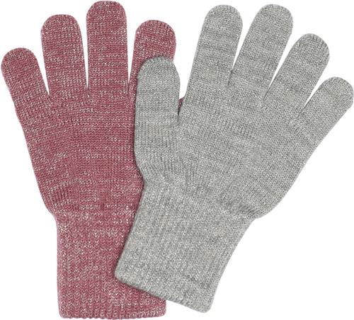 Melton Comfy Glitter Gloves 2pack 3-6Y - Huer & Hatte Uld hos Magasin