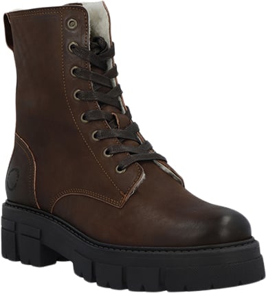 Se Cashott Casjida Lace Boot Warm Lined Water Repellent Nubuck Vegetable Tanned Kvinde Coffee Vinterstøvler Str 39 - hos Magasin ved Magasin