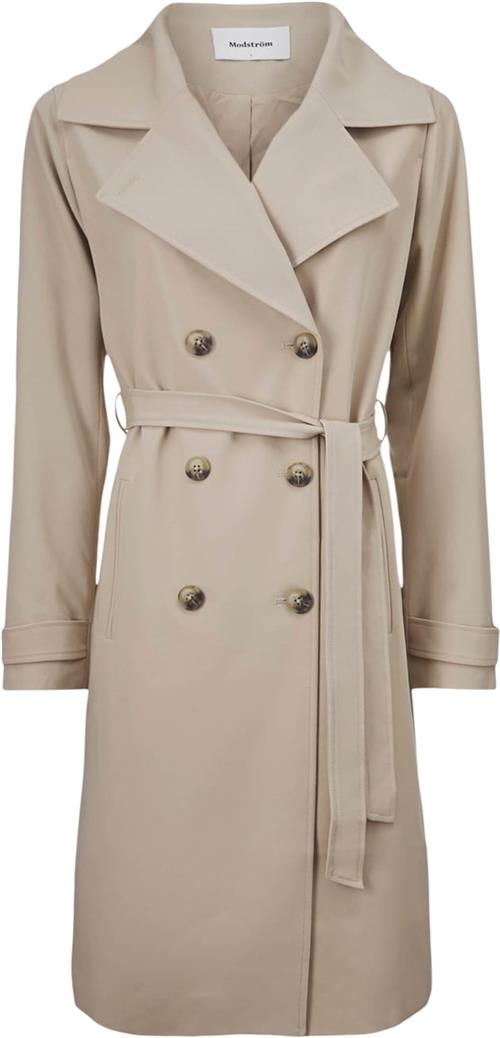 Modström Hiro Jacket Kvinde Powder Sand Trenchcoats Str S - hos Magasin