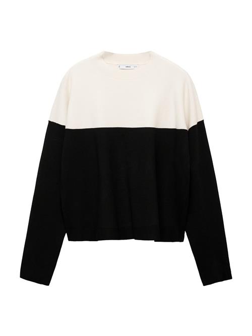 Se MANGO Pullover 'CECILIA'  sort / uldhvid ved About You