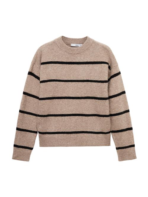 MANGO Pullover 'MARINA'  lysebrun / sort