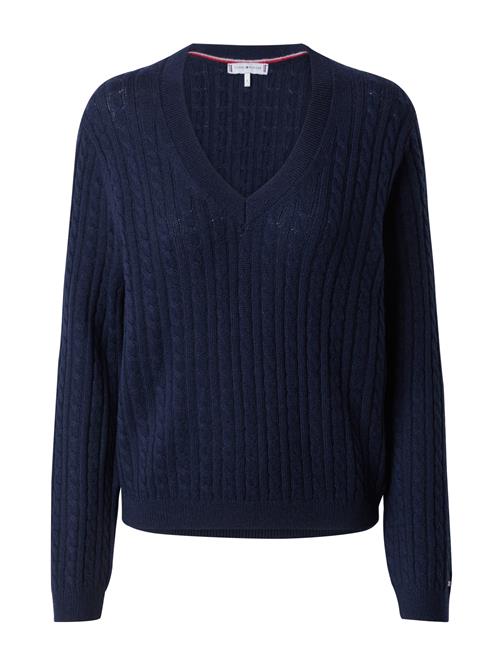 Se TOMMY HILFIGER Pullover  navy / brandrød / hvid ved About You