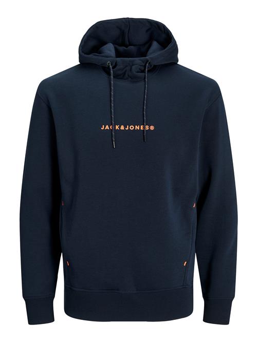 JACK & JONES Sweatshirt 'JJTree'  mørkeblå / orange