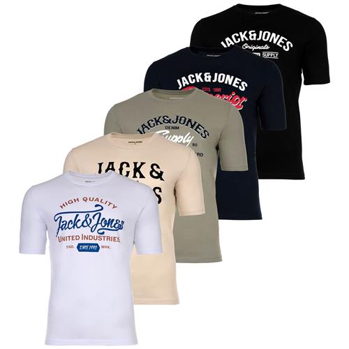 JACK & JONES Bluser & t-shirts  beige / blå / oliven / rød / sort / hvid