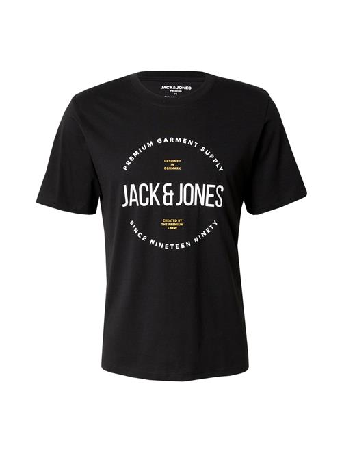 JACK & JONES Bluser & t-shirts 'JPRBLAASTON'  gylden gul / sort / hvid