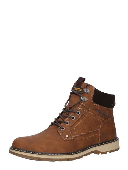 Se JACK & JONES Snørestøvler 'JFWSTRATFORD'  cognac / sort ved About You