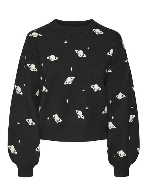 Se VERO MODA Pullover 'NETA'  sort / hvid ved About You