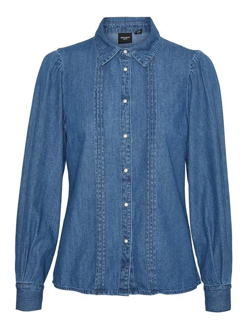 Se VERO MODA Bluse 'VMEUDORA'  blue denim ved About You