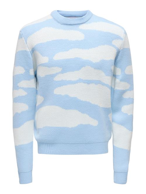 Se Only & Sons Pullover 'ONSCLARK'  lyseblå / offwhite ved About You