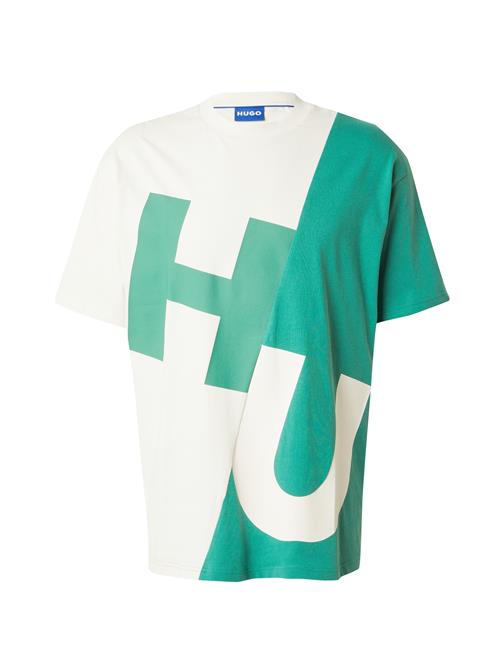 HUGO Bluser & t-shirts 'Nokerios'  smaragd / hvid