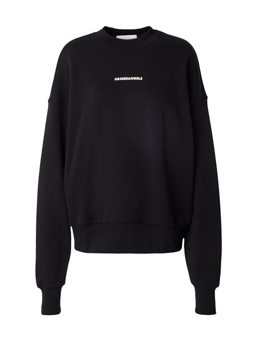 Se ARMEDANGELS Sweatshirt 'ALIZAA NESTLING'  sort / hvid ved About You