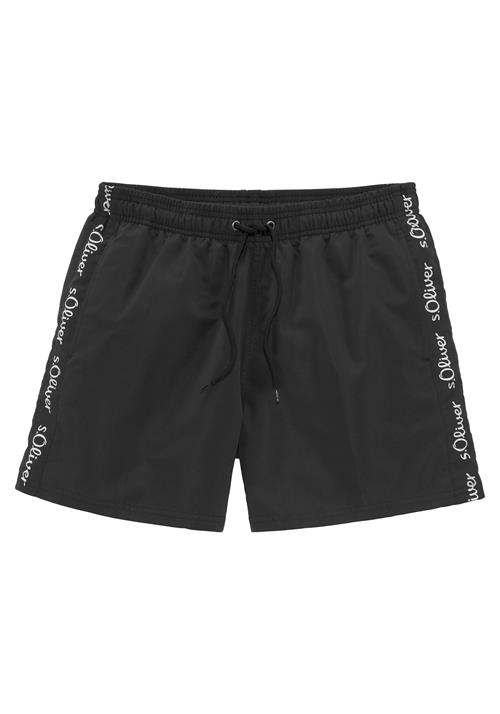 s.Oliver Badeshorts 'Noah'  sort / hvid