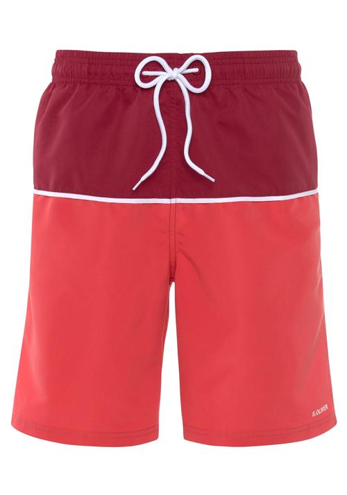 s.Oliver Badeshorts  rød / bordeaux / hvid