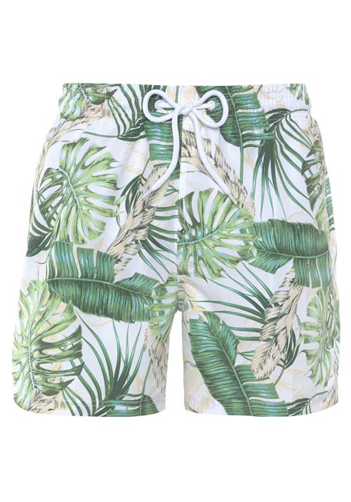 s.Oliver Badeshorts  creme / grøn / hvid