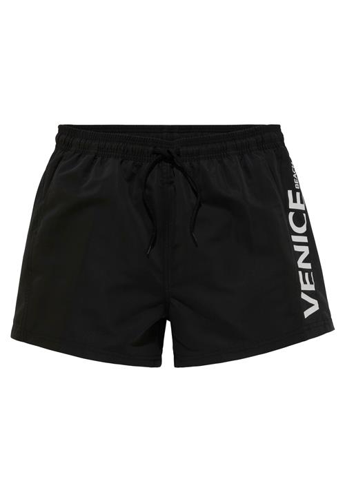 VENICE BEACH Badeshorts  sort / hvid