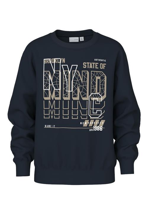 NAME IT Sweatshirt 'NKMVILDAR'  navy / brokade / hvid