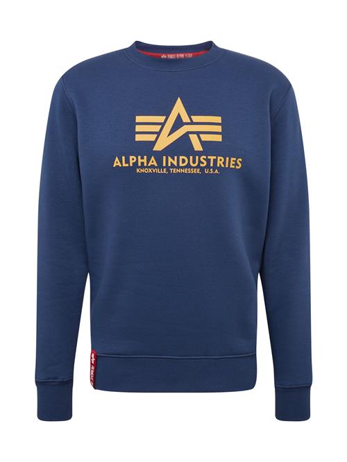 ALPHA INDUSTRIES Sweatshirt  navy / guld