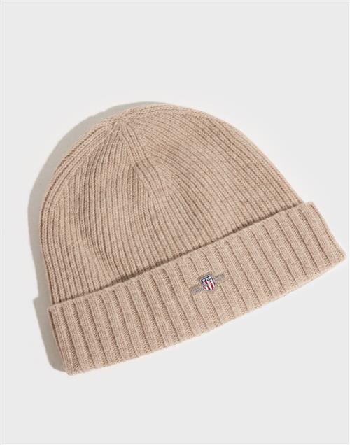 Gant Unisex. Shield Wool Beanie Huer Beige