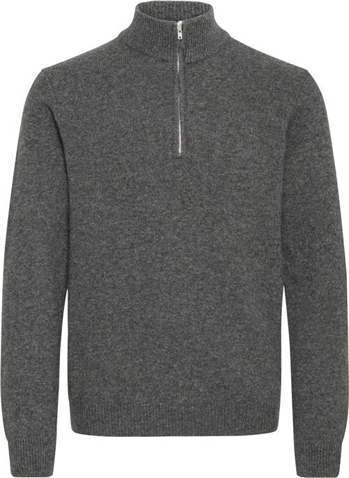 Casual Friday Cfkarl Halfzip Lambswool Knit Mand Pewter Mix Cardigans Regular Fit Str S - hos Magasin