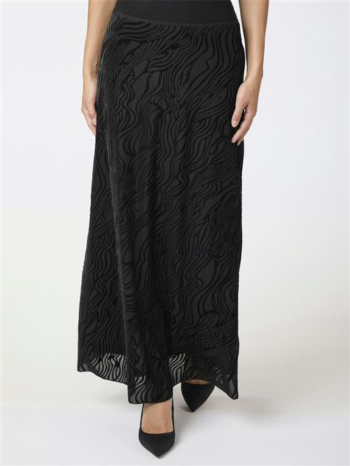 Neo Noir Vicky Zebra Burnout Skirt Kvinde Black Maxi Nederdele Str 40 - hos Magasin