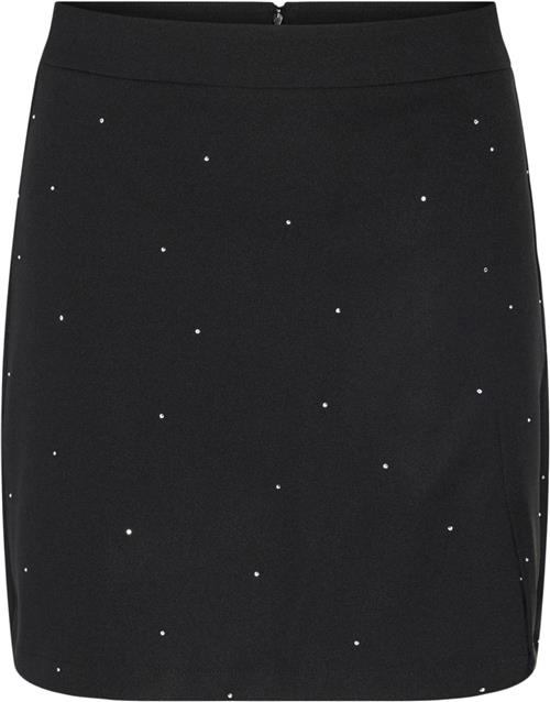 Pieces Pcpeva Rhinestone HW Mini Skirt Kvinde Striber/tern Korte Nederdele Str S - hos Magasin