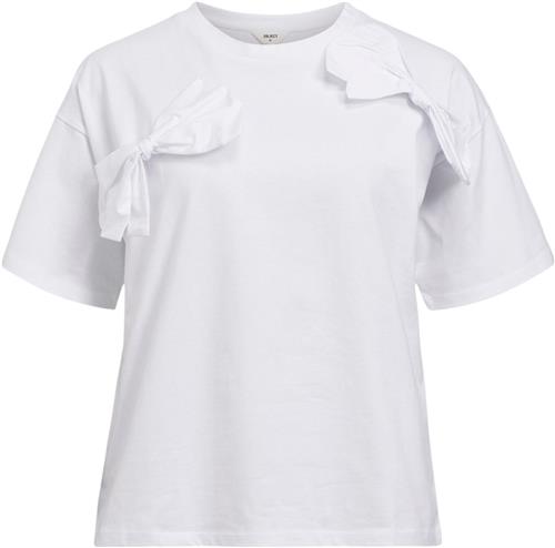 Object Objklara SS OW BOW TEE E OTT Kvinde White Toppe Str XL - hos Magasin