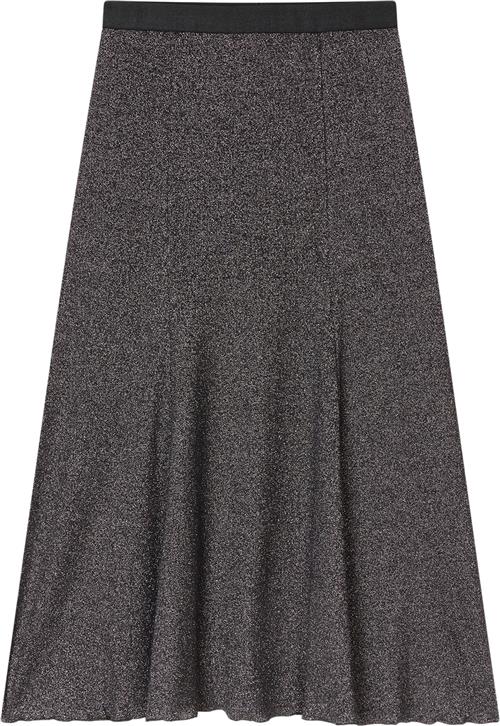 Mads Nørgaard - Copenhagen 2x2 Lurex Saga Skirt Kvinde Sort Midi Nederdele Str XXL - hos Magasin