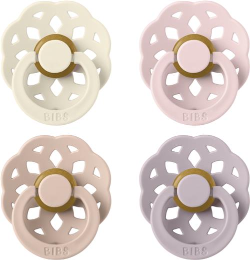 BIBS Bibs Pacifier Boheme 4 Pack Latex Size 2 Ivory/blush/blossom Size 2 - Håraccessories hos Magasin