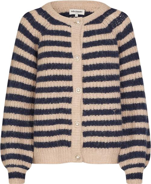 Lollys Laundry Novall Cardigan LS Kvinde Dark Blue Cardigans Regular Fit Str L - hos Magasin