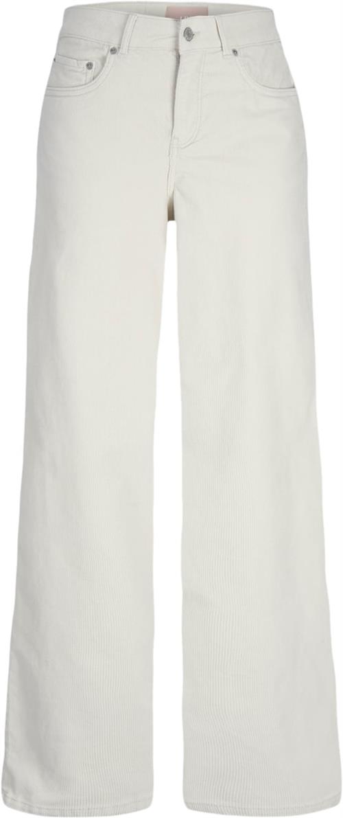 JJXX Jxgelly Wide Cord HW Pant PNT Noos Kvinde Bone White Bukser Str "29/""34" - hos Magasin