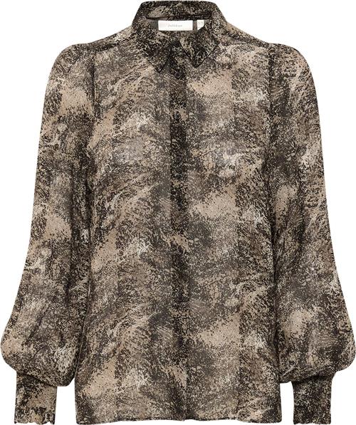 InWear Davilaiw Shirt Kvinde Neutral Dancing Wall Skjorter Regular Fit Str 40 - hos Magasin