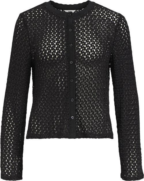 Se Object Objhelena L/S Cardigan 134 Kvinde Black Sweaters Str S - hos Magasin ved Magasin