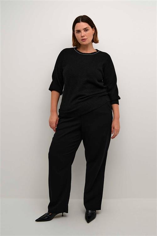 Se Kaffe Curve Kcmerida Pullover Kvinde Black Deep Cc. Langærmede Bluser Str L - Polyester hos Magasin ved Magasin