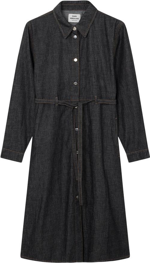 Mads Nørgaard - Copenhagen Soft Denim Svanil Dress Kvinde Sort Kjoler Str 40 Denim - hos Magasin