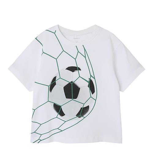 Se Name It T-shirt - NmmKeydo - Bright White ved KidsWorld