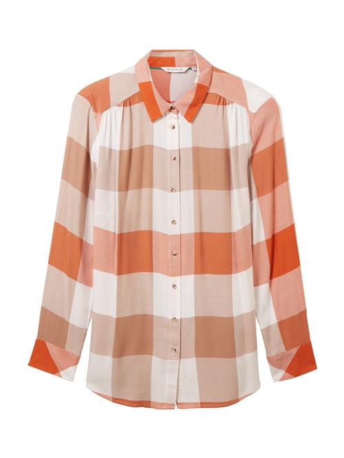 Tom Tailor Women + Bluse  cappuccino / orange / naturhvid