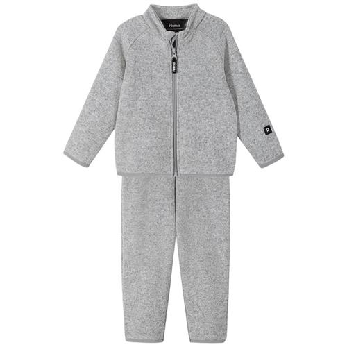 Se Reima Tahto Fleece Sæt Gråmeleret | Grå | 104 cm ved Babyshop