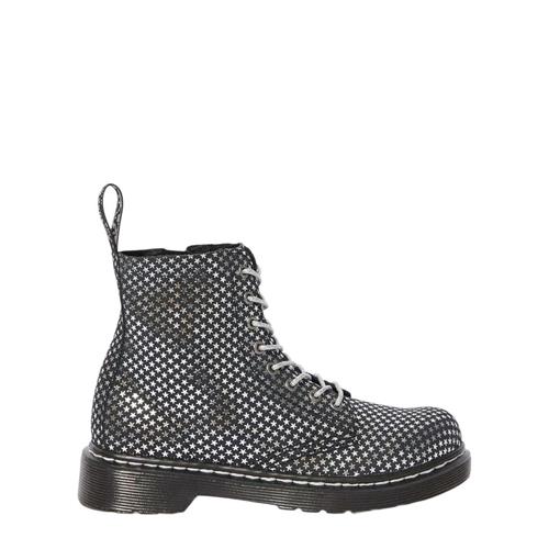 Dr. Martens Støvler i læder med pailletter Black and Silver | Sort | 30 EU