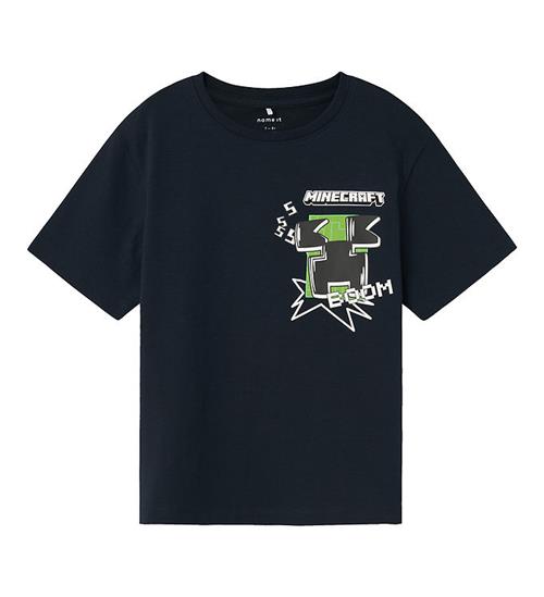 Se Name It T-shirt - NkmOdet Minecraft - Dark Sapphire ved KidsWorld