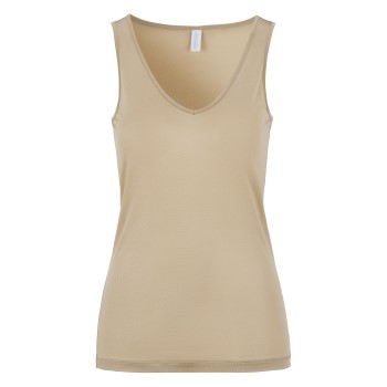 Se Damella Silk Tank Top Beige silke Large Dame ved Timarco