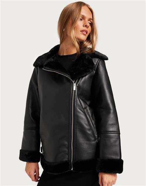 Vero Moda - Sort - Vmemmy Shearling Jacket