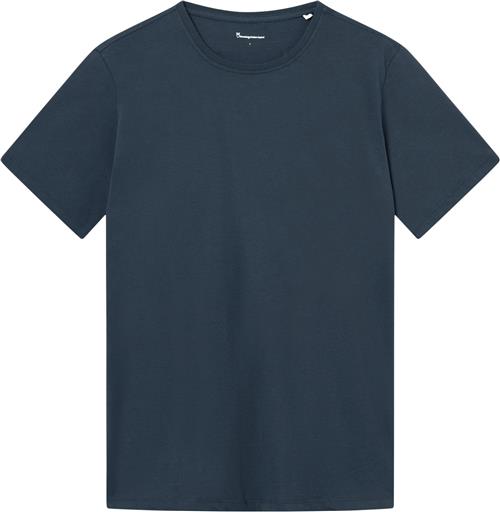 Se Knowledge Cotton Apparel Agnar Basic Tshirt - Regenerative Organic Certified™ - Gots/vegan Mand Blå Kortærmede T-shirts Str S - hos Magasin ved Magasin