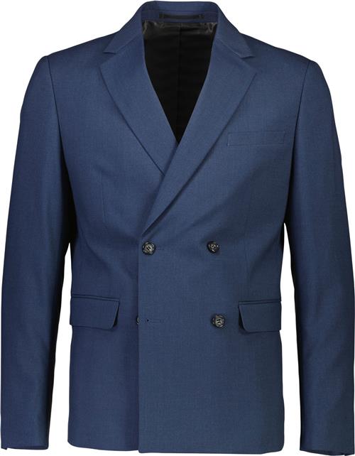 Se Lindbergh Plain DB Mens Suit Mand Blue Mel Blazere Str 46 - hos Magasin ved Magasin