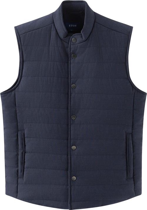 ETON Padded Wool Vest, Navy Blue, 05 Mand Navy Blue Veste Str M - hos Magasin