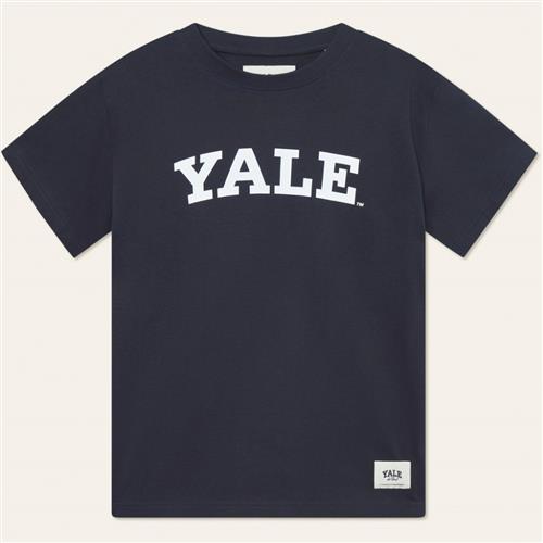 Les Deux x Yale Yale Logo Tshirt Mand Navy Kortærmede T-shirts Str XL - Bomuld hos Magasin