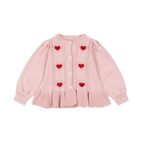 Se Konges Sløjd Soleil Knit Cardigan i Silver Pink | Lyserød | 3 years ved Babyshop